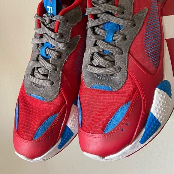 Puma Rs x Retro Red Steel Gray Indigo Sneakers Size 10.5 - Picture 7 of 11